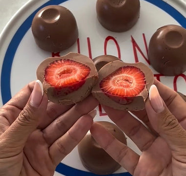Healthy Chocolate Strawberry Easter Eggs