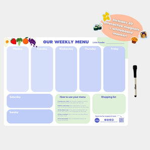 Our Weekly Menu - Weekly Meal Planner Fridge Magnet